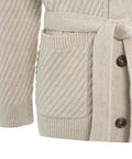 Cardigan con collo a scialle #beige