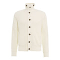 Cardigan in maglia di misto lana #bianco