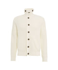 Cardigan in maglia di misto lana #bianco