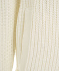 Cardigan in maglia di misto lana #bianco