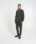 Cardigan in maglia di misto lana #verde