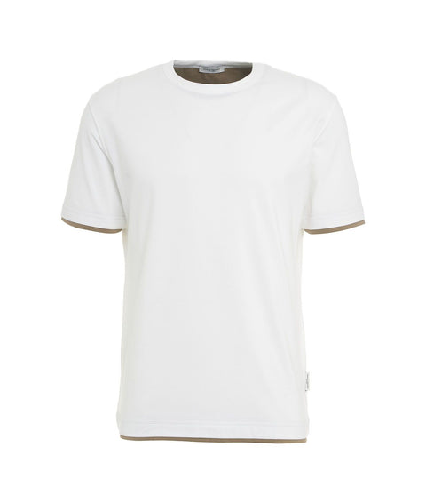 T-shirt con doppio orlo #bianco