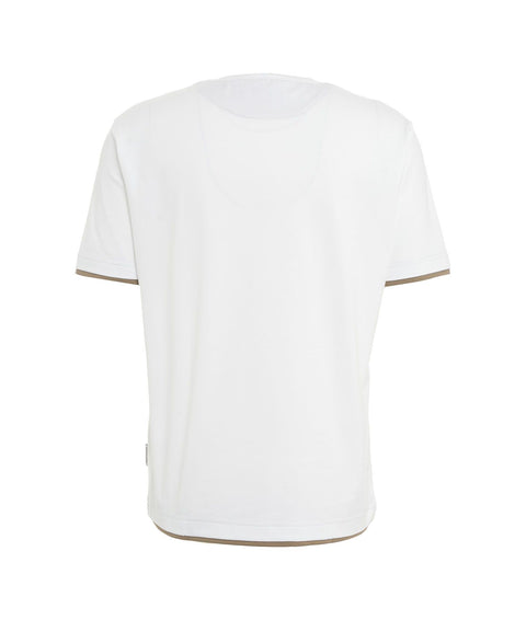 T-shirt con doppio orlo #bianco