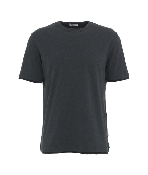 T-shirt con doppio orlo #nero