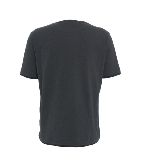 T-shirt con doppio orlo #nero