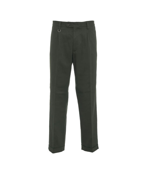 Pantaloni con orlo risvoltato #verde