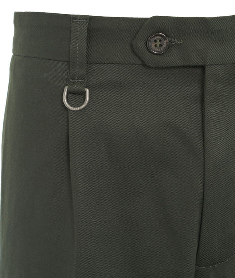 Pantaloni con orlo risvoltato #verde