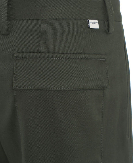 Pantaloni con orlo risvoltato #verde