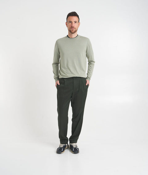 Pantaloni con orlo risvoltato #verde