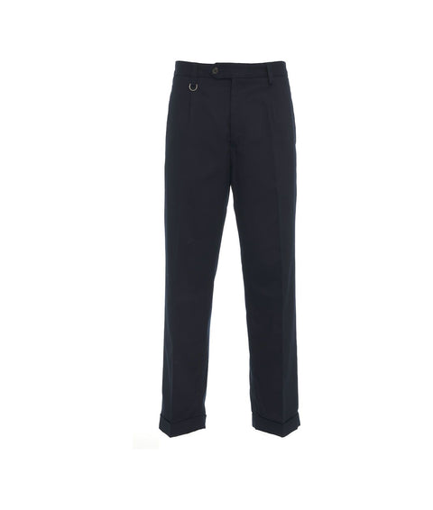 Pantaloni con orlo risvoltato #blu