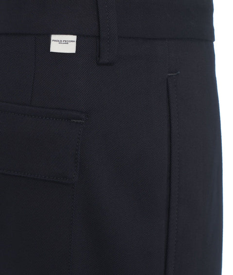 Pantaloni con orlo risvoltato #blu