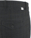 Chino relaxed fit 'Duomo' glencheck #grigio