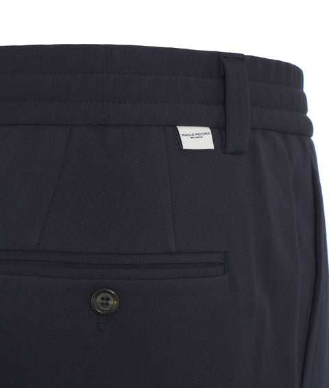 Pantaloni chino con coulisse 'Brera' #blu