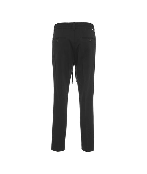 Pantaloni chino con coulisse 'Brera' #nero