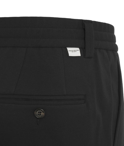 Pantaloni chino con coulisse 'Brera' #nero