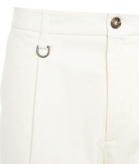 Pantaloni di velluto a coste sottili #bianco