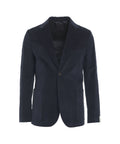 Blazer in velluto a coste sottili #blu