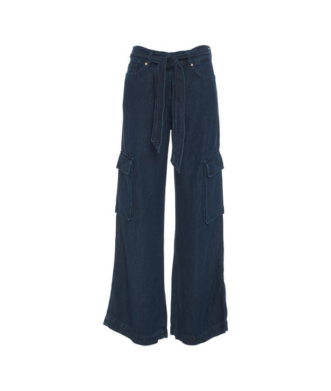 Jeans 'Cargo Palazzo' #blu