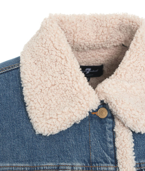 Giacca in denim Sherpa 'Nellie' #blu