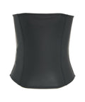 Top bustier con zip #nero