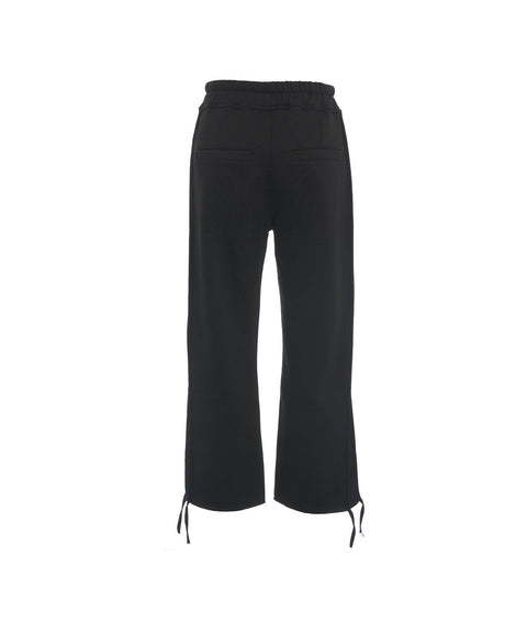 Pantaloni jogger con orlo sfrangiato #nero