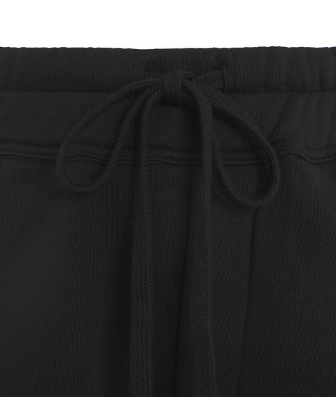 Pantaloni jogger con orlo sfrangiato #nero