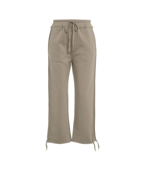 Pantaloni jogger con orlo sfrangiato #grigio