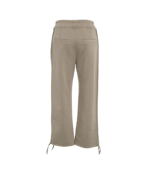 Pantaloni jogger con orlo sfrangiato #grigio