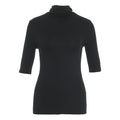 Maglia con collo alto in viscosa #nero