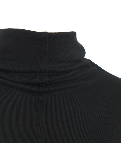 Maglia con collo alto in viscosa #nero