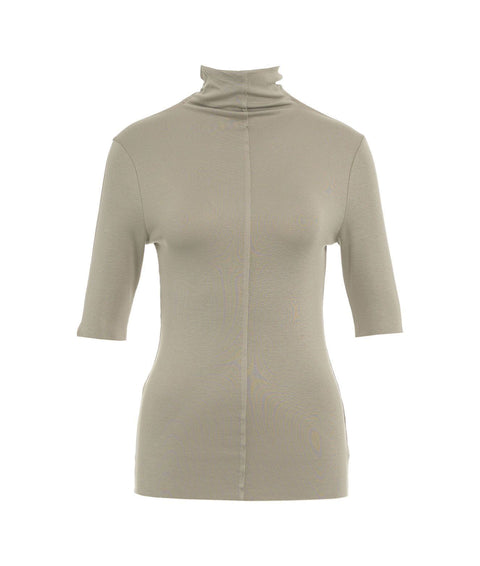 Maglia con collo alto in viscosa #grigio