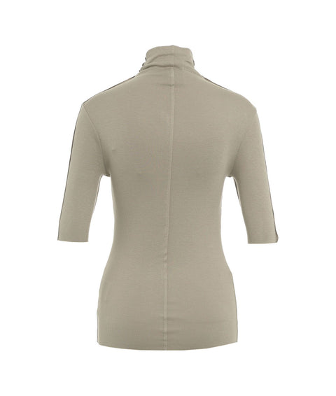 Maglia con collo alto in viscosa #grigio