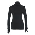 Long sleeve shirt in viscosa #nero