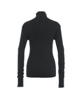 Long sleeve shirt in viscosa #nero