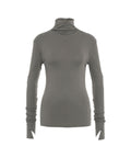 Long sleeve shirt in viscosa #grigio