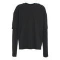 Maglia a maniche lunghe in layer look #nero