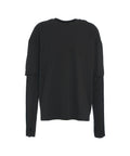 Maglia a maniche lunghe in layer look #nero