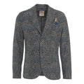 Einreiher Blazer mit Stecktuch #grigio