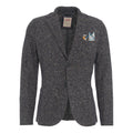 Blazer monopetto con tessuto da taschino #blu