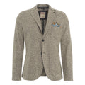 Blazer monopetto con tessuto da taschino #grigio