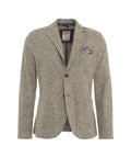 Blazer monopetto con tessuto da taschino #grigio