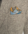 Blazer monopetto con tessuto da taschino #grigio