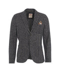 Blazer monopetto con tessuto da taschino #blu