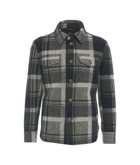 Giacca in lana lumberjack 'Percy' #verde