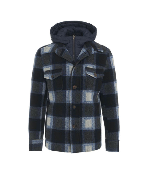 Giacca in stile lumberjack #blu