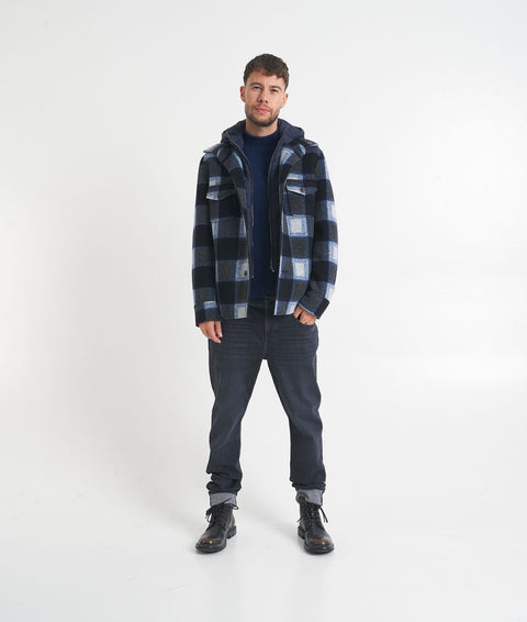 Giacca in stile lumberjack #blu