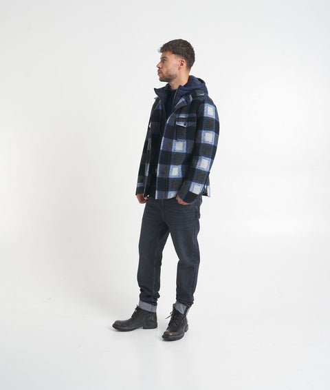 Giacca in stile lumberjack #blu