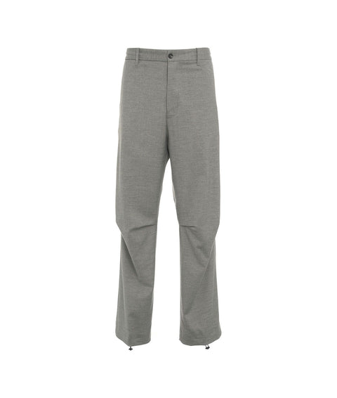 Pantaloni baggy 'Fabio' in misto lana #grigio