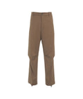 Pantaloni baggy 'Fabio' in misto lana #marrone