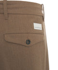 Pantaloni baggy 'Fabio' in misto lana #marrone